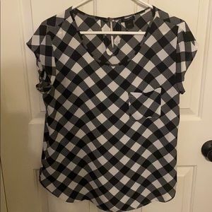 Ann Taylor Black and White Blouse